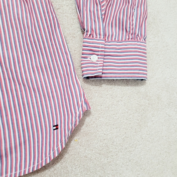 Tommy Hilfiger Women's Striped 100% Cotton Tunic Shirt Size Large Classic Design - Picture 7 of 11